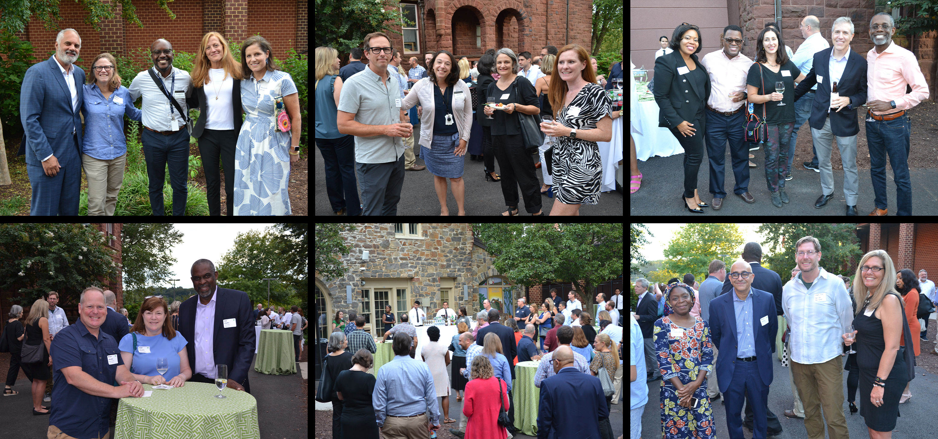 Photo collage of cocktail party