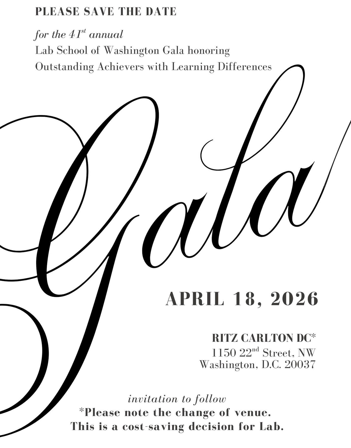 FY26 Gala Save the Date