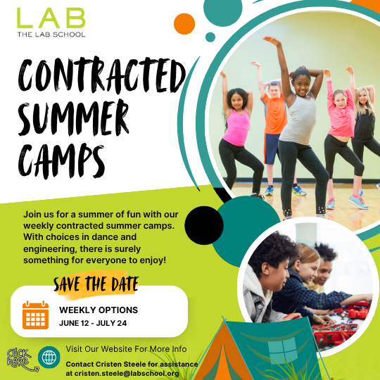 Young students in a dance student on a flyer for summer programs