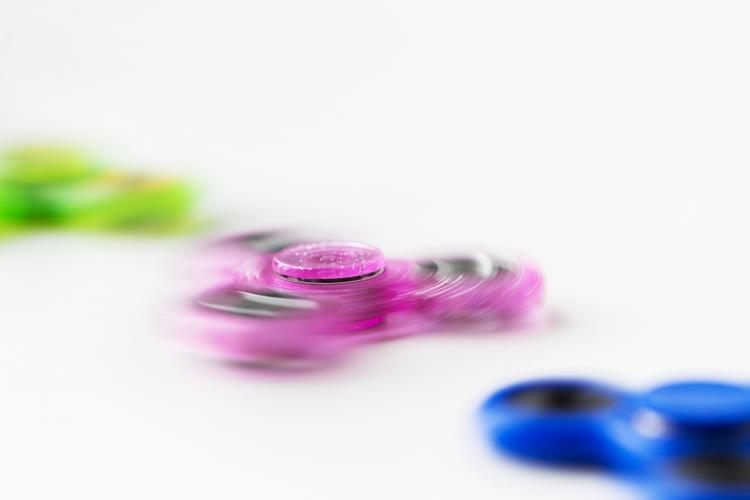 Stock Photo of 3 fidget spinners