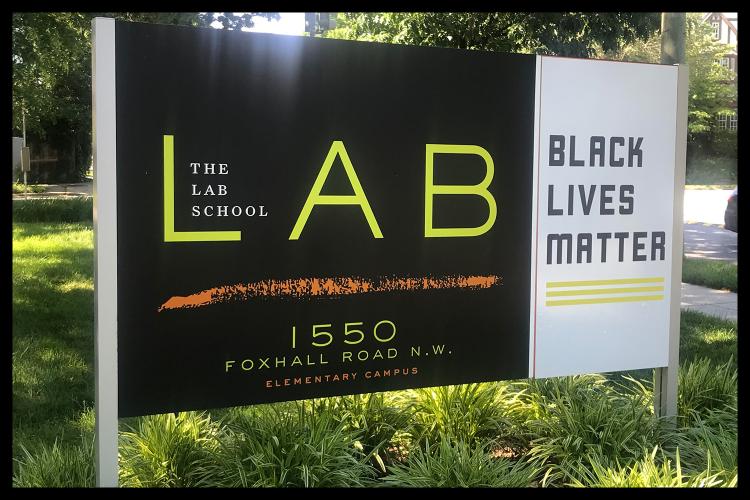 Outdoor School Sign Black Lives Matter