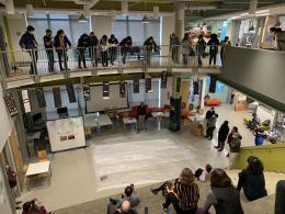 High School Students participate in Egg Drop