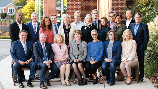 Board of Trustees group photo outside