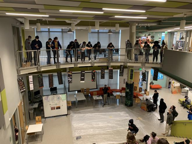 High School Students participate in Egg Drop Competition