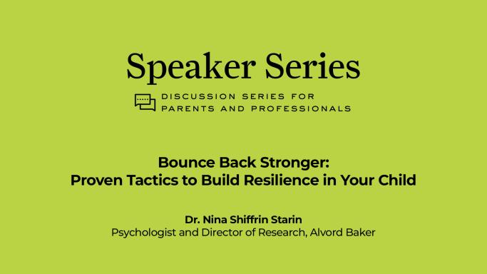 Title card with the Speaker Series logo and title of the event