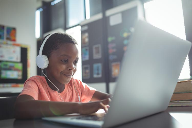 Boy at computer